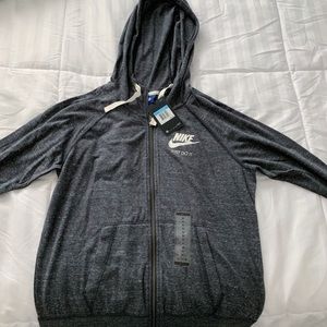 NWT Gray heather nike zip up sweatshirt